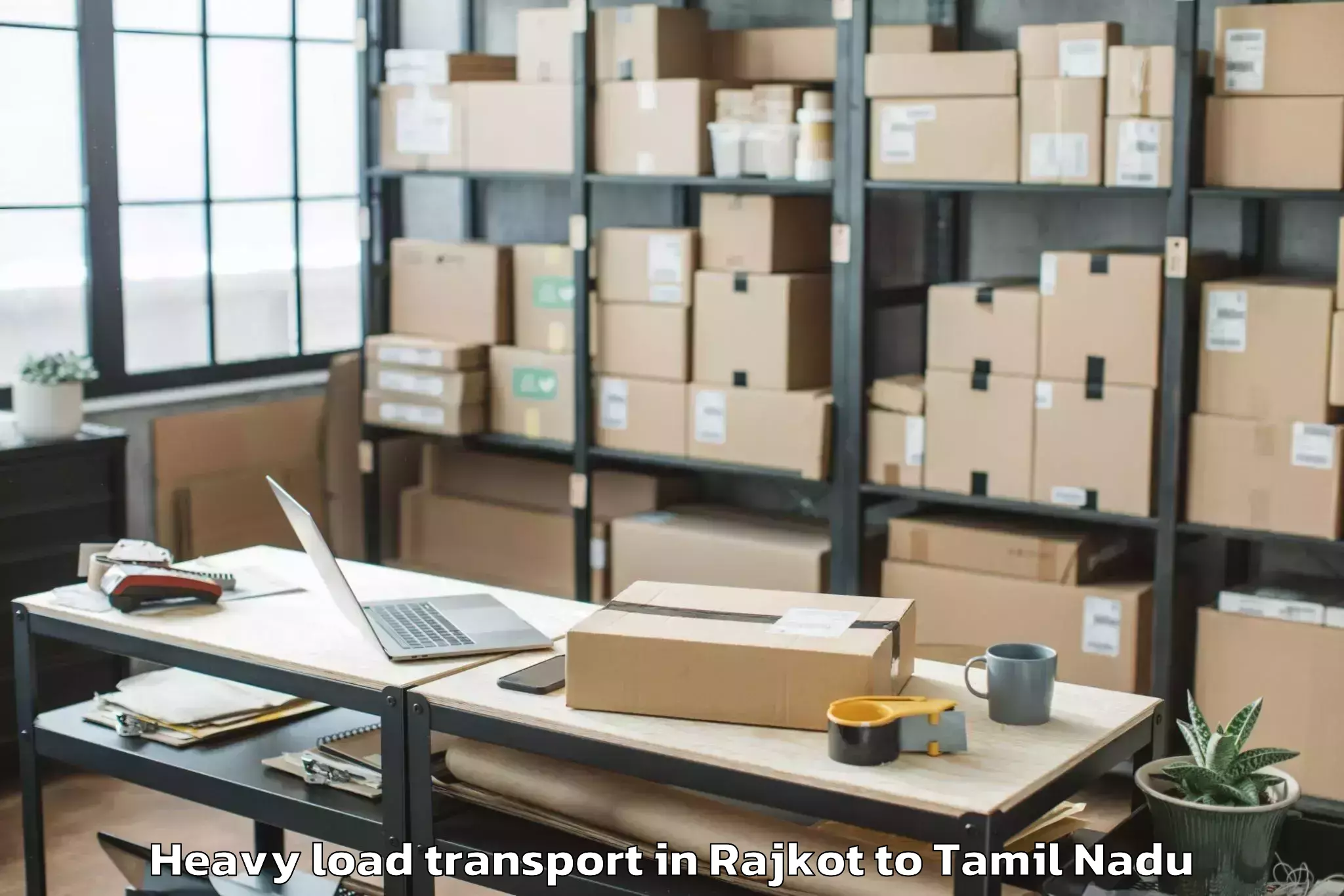 Top Rajkot to Tuticorin Airport Tcr Heavy Load Transport Available